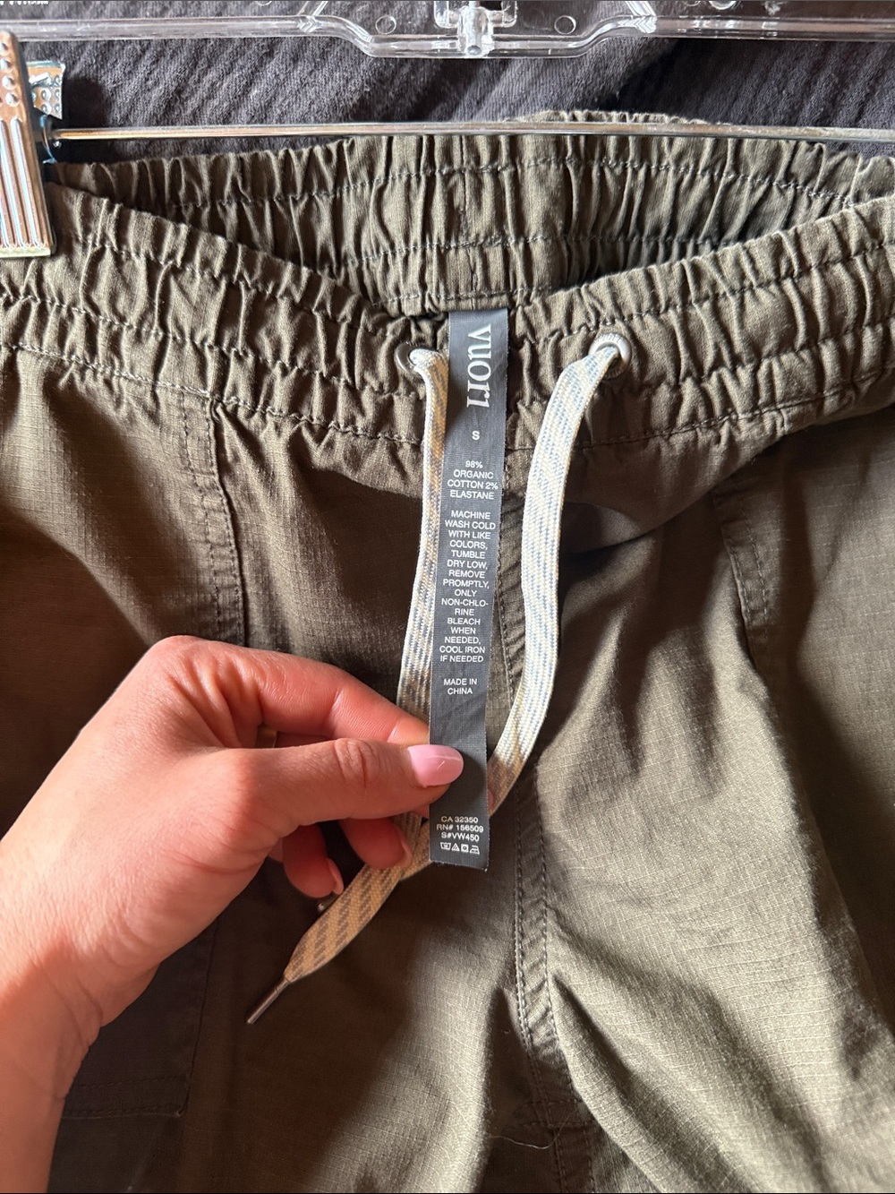 Vuori Rip Stop Olive Pants - Picture 3 of 3